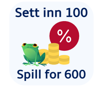 Sett inn 100 Spill for 600